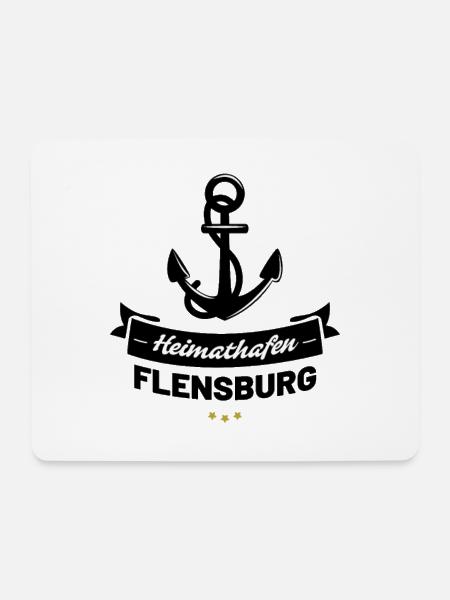 Heimathafen Flensburg - Mousepad (Querformat) - Weiß