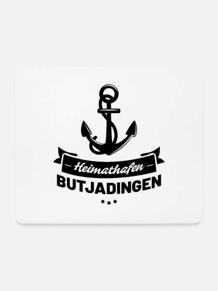 Heimathafen Butjadingen - Mousepad (Querformat) - Weiß