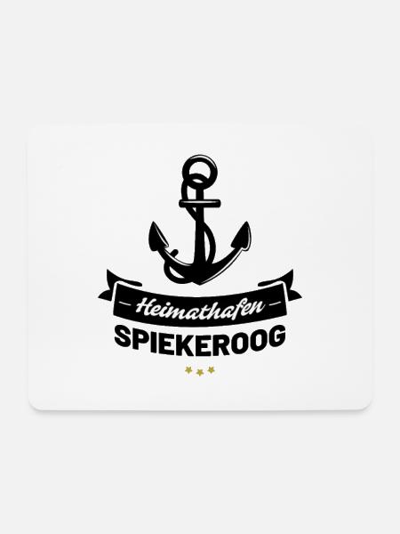 Heimathafen Spiekeroog - Mousepad (Querformat) - Weiß