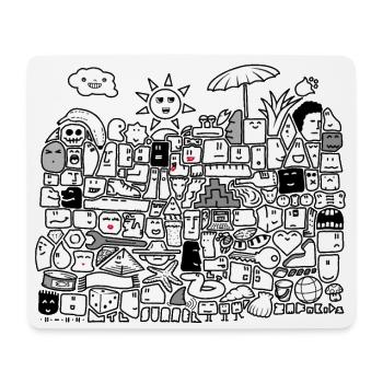 Summer Stone Faces Grey - DIGITAL - Mouse Pad (horizontal) - white - Front