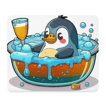 Spa Day for Penguins - Mouse Pad (horizontal) - white - Front