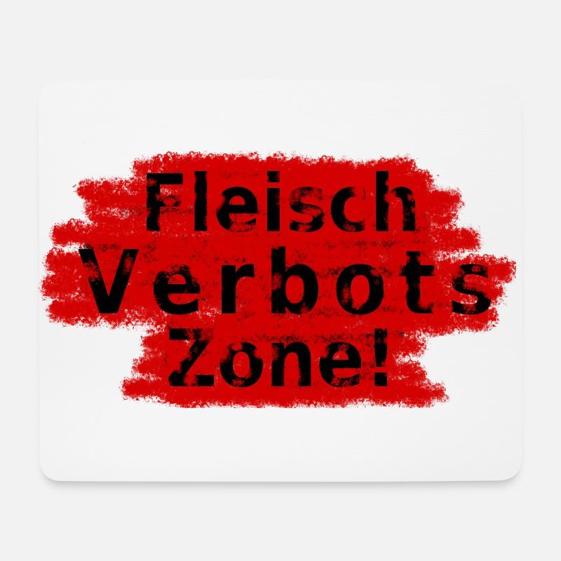 Fleischverbotszone - Must-Haves für Vegs - Mousepad (Querformat) - Weiß
