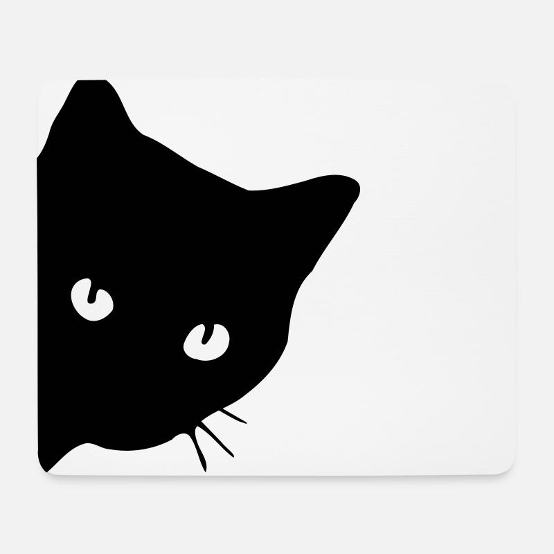 Black Cat - Black Cat - Mouse Pad (horizontal) - white