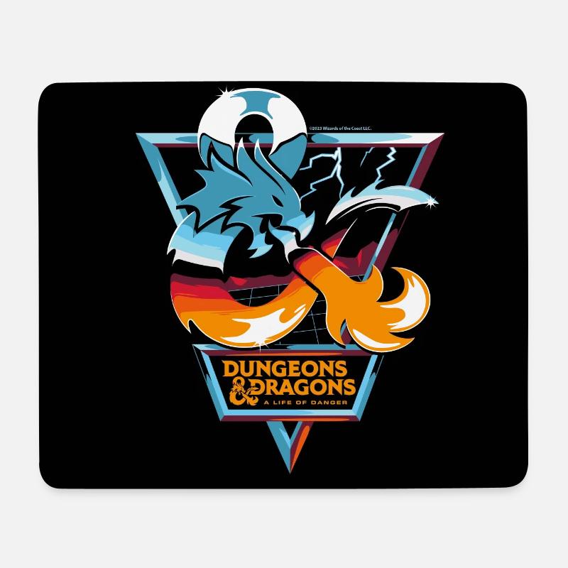 Dungeons And Dragons Logo Et liv i fare - Musemåtte (tværformat) - hvid