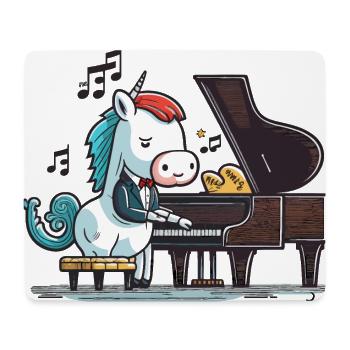 Mélodie de licorne - Tapis de souris (format paysage) - blanc - Devant