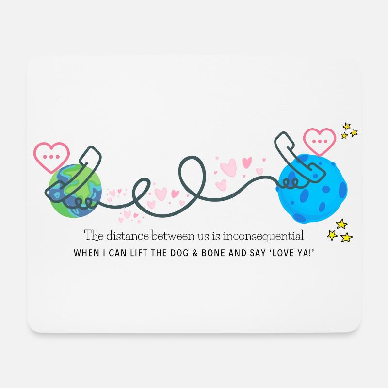 I love you - Long Distance Relationship/Friendship - Mouse Pad (horizontal) - white