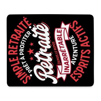 "Retraité Inarrêtable - Aventures Sans Fin" - Tapis de souris (format paysage) - blanc - Devant