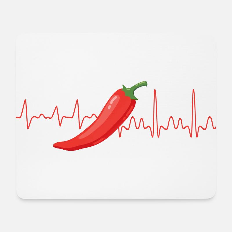 Chilischote - Mousepad (Querformat) - Weiß
