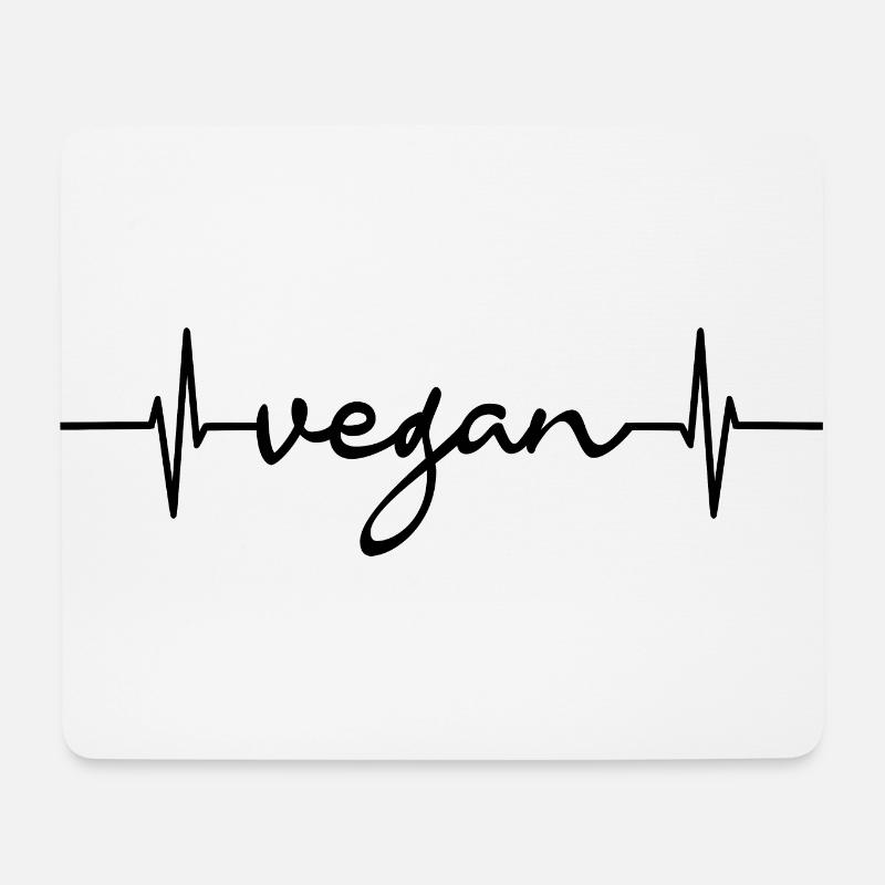 Vegan - Mousepad (Querformat) - Weiß