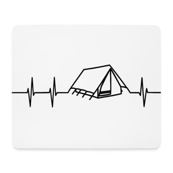 Heartbeat Camping - Mouse Pad (horizontal) - white - Front