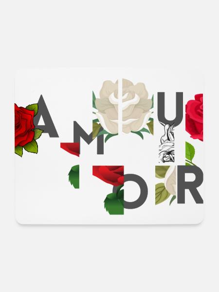 LIEBE - Mousepad (Querformat) - Weiß