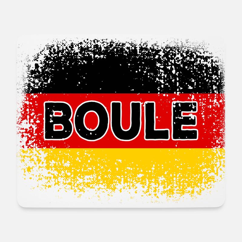 Boule Deutschland Fahne Pétanque Spieler - Mousepad (Querformat) - Weiß