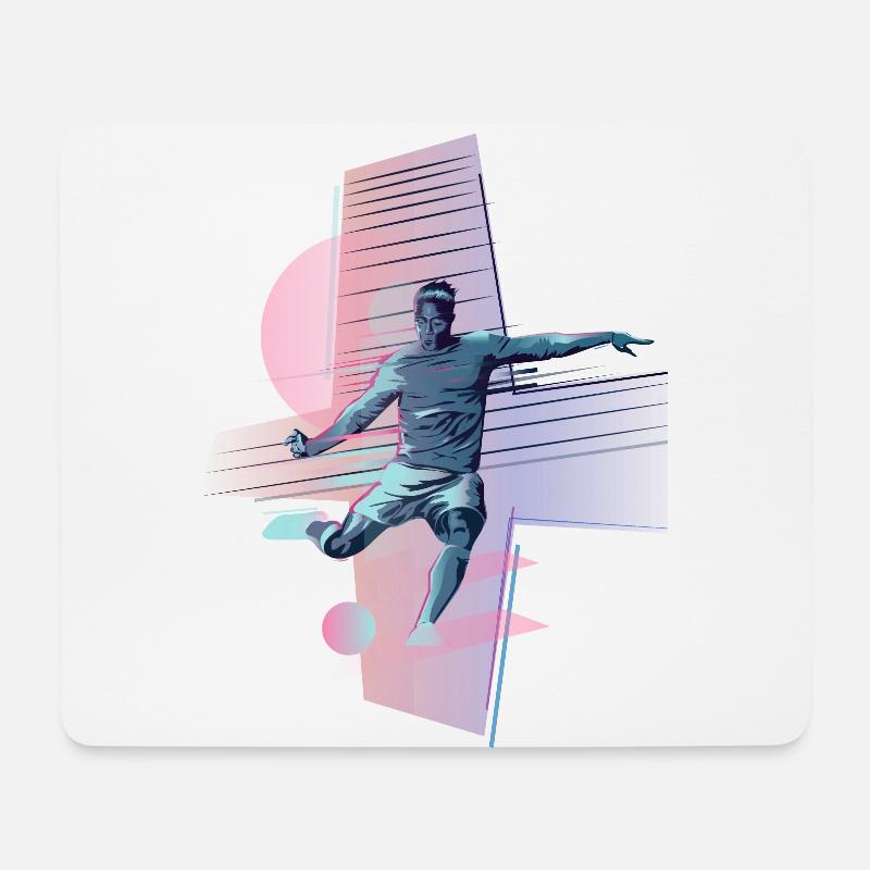 Fußball - Mousepad (Querformat) - Weiß