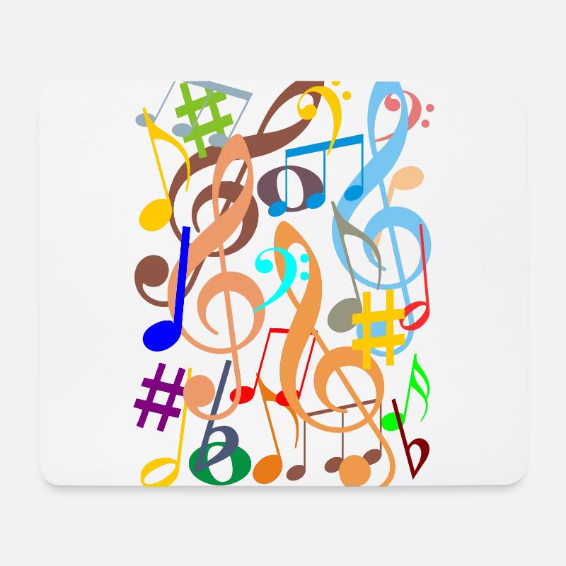 Musical Notes - Mouse Pad (horizontal) - white