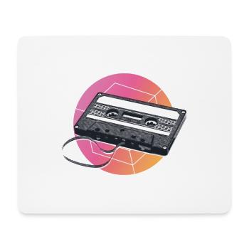 80s Vintage Cassette - Tapis de souris (format paysage) - blanc - Devant