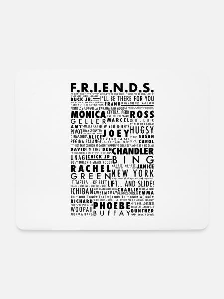 Freunde - Mousepad (Querformat) - Weiß