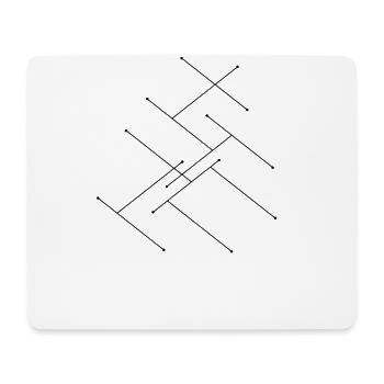 Striche Kunst Vernetzt, stylishes Geschenk - Mousepad (Querformat) - Weiß - Vorne