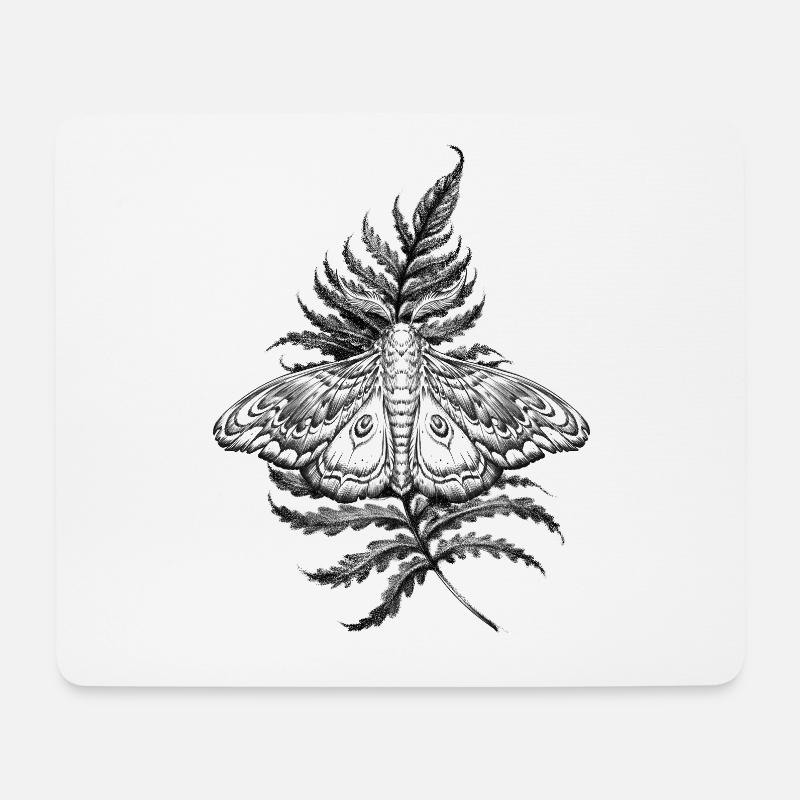 moth - Mouse Pad (horizontal) - white
