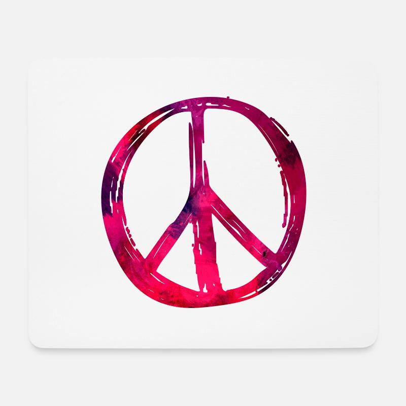 Peace - Mousepad (Querformat) - Weiß