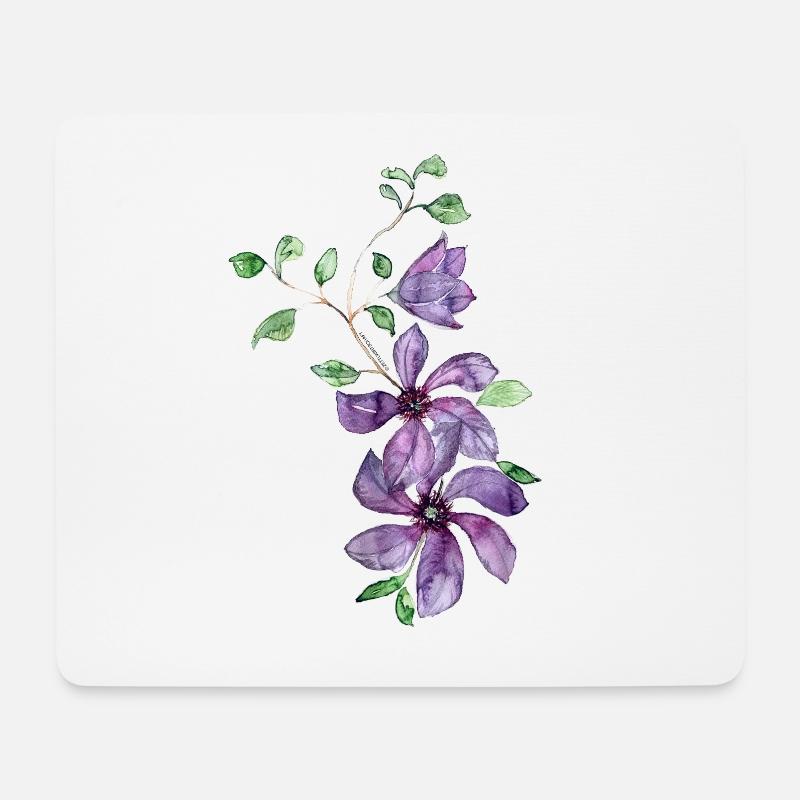 Flower tendril - Mouse Pad (horizontal) - white
