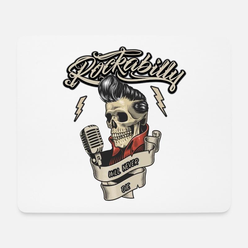 Rockabilly Hotrod Rock'n Roll Geschenkidee - Mousepad (Querformat) - Weiß