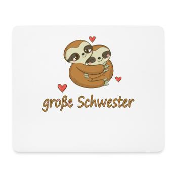 Schwester groß Faultier 2021 Geschwister - Mousepad (Querformat) - Weiß - Vorne