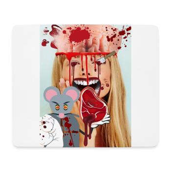 Mouse Killing People - Mousepad (Querformat) - Weiß - Vorne