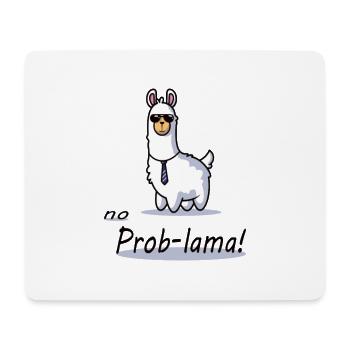 lustiges Lama no Prob-lama Cartoon Design - Mousepad (Querformat) - Weiß - Vorne