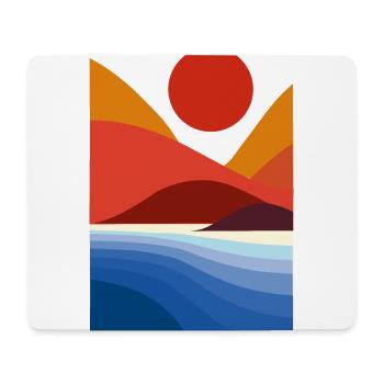 Beach and mountains - Mouse Pad (horizontal) - white - Front