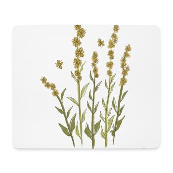 Wild yellow flowers - Mouse Pad (horizontal) - white - Front