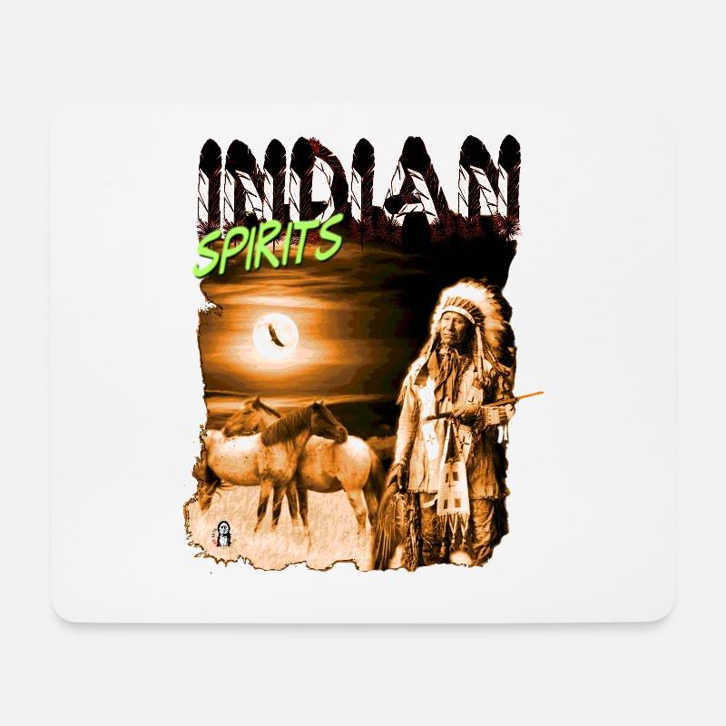 INDIAN SPIRITS 3 - Mousepad (Querformat) - Weiß