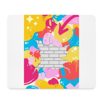 Street Art Mur vivant - Tapis de souris (format paysage) - blanc - Devant