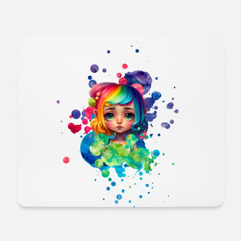 Cuterainbowgirl - Mousepad (Querformat) - Weiß