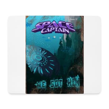 Retro style Magazine Cover SpaceCaptain Issue 2 - Mouse Pad (horizontal) - white - Front