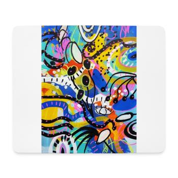 Abstract Chaos #10 original painting Design - Mousepad (Querformat) - Weiß - Vorne