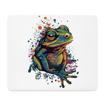 Trippy Frosch - Psychedelisches Motiv - Mousepad (Querformat) - Weiß - Vorne