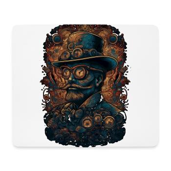 Trippy Steampunk Motiv - Psychedelisches Motiv - Mousepad (Querformat) - Weiß - Vorne
