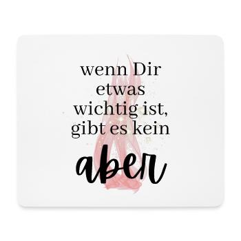 POSITIVE EINSTELLUNG MINDSET Motivation - Mousepad (Querformat) - Weiß - Vorne