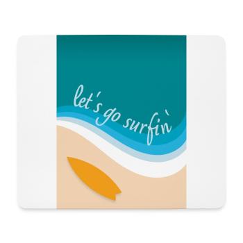 Let’s go surfin' surfing (design angulaire) - Tapis de souris (format paysage) - blanc - Devant