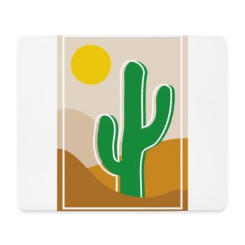 Cactus dans le désert - Tapis de souris (format paysage) - blanc - Devant