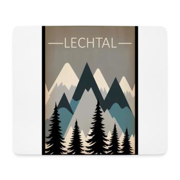 Vallée de Lech - Tapis de souris (format paysage) - blanc - Devant