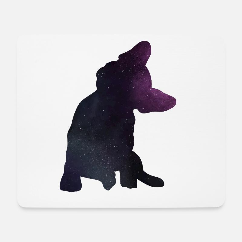 French Bulldog - Mousepad (Querformat) - Weiß