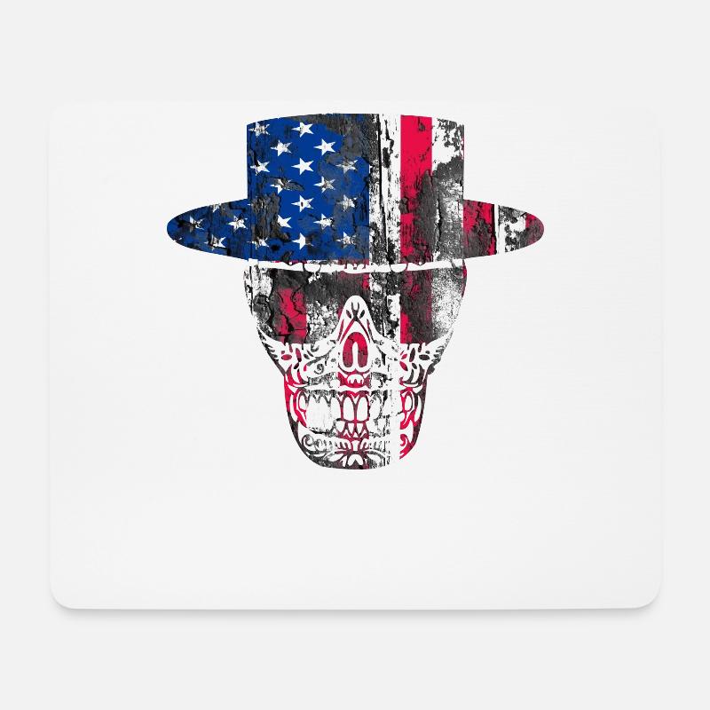 USA T Shirt cool Patriot Geschenk - Mousepad (Querformat) - Weiß