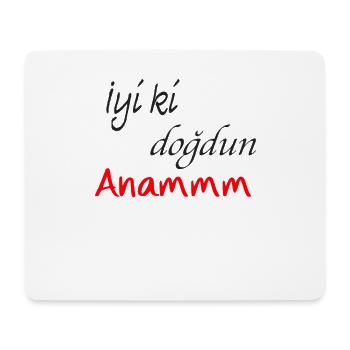 Anam iyiki dogdun - Mousepad (Querformat) - Weiß - Vorne