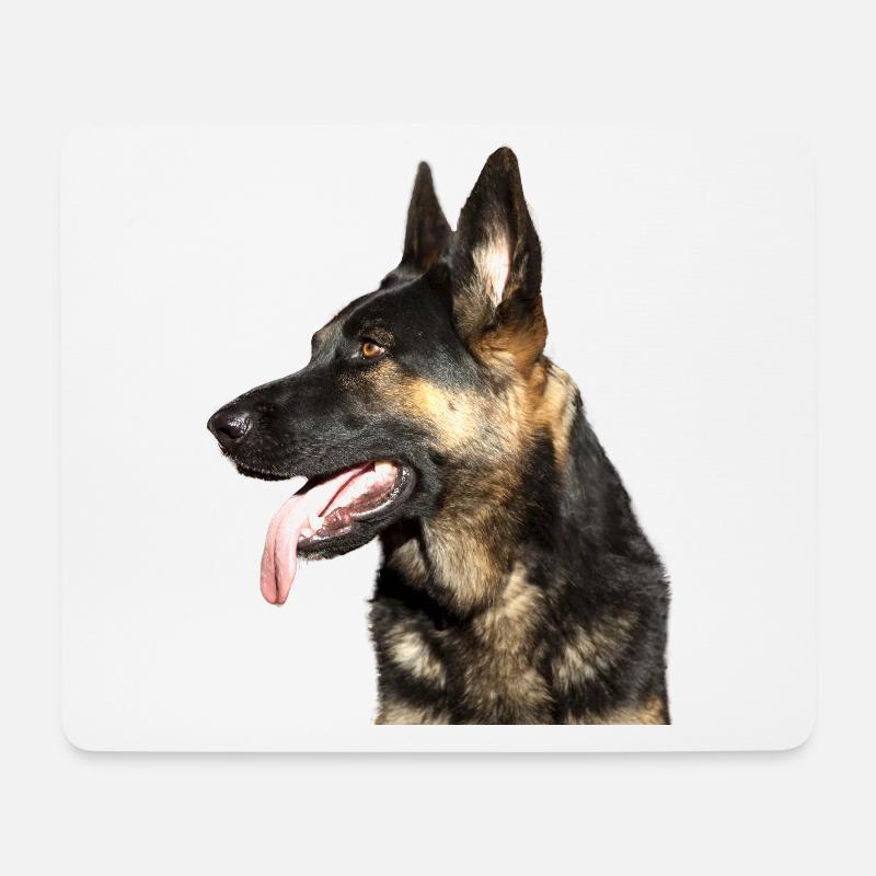 German Shepherd Head - Mouse Pad (horizontal) - white