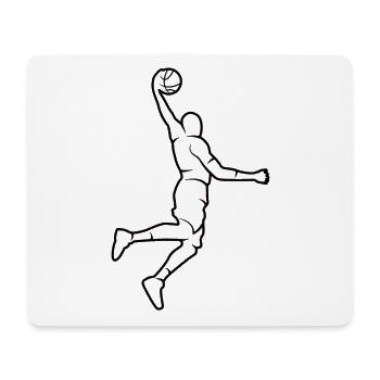 Joueur de basket-ball Bball Silhouette Joueur de basket-ball - Tapis de souris (format paysage) - blanc - Devant