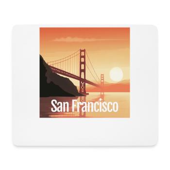 Golden Gate Bridge - San Francisco - Square - Mouse Pad (horizontal) - white - Front