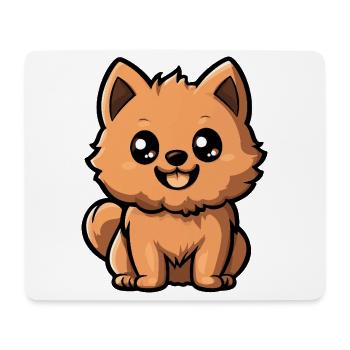 Pomeranian Dog Cute Pomeranian - Mouse Pad (horizontal) - white - Front