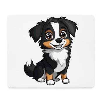 Australian Shepherd Dog Cute - Mouse Pad (horizontal) - white - Front