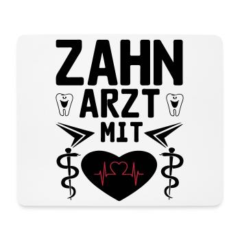 Zahnarzt mit Herz Geschenk - Mousepad (Querformat) - Weiß - Vorne